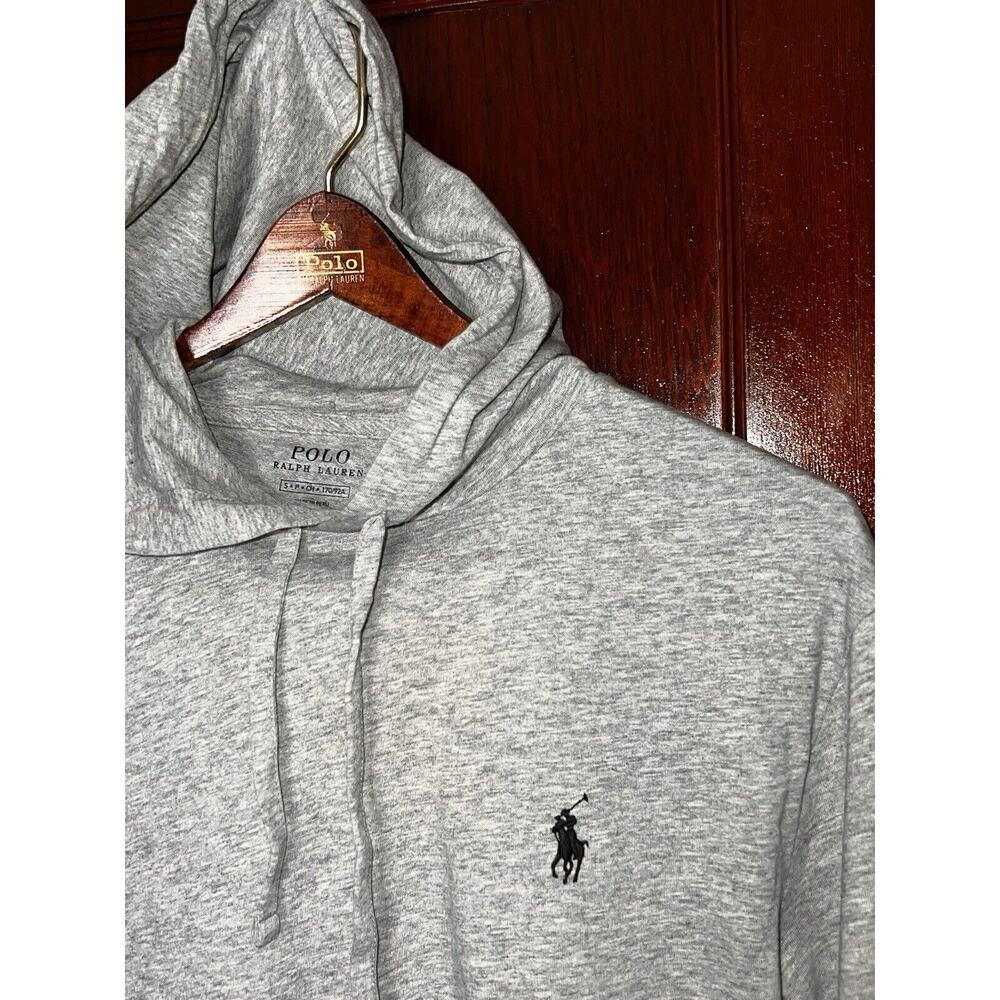 POLO RALPH LAUREN LTW PULLOVER HOODED SWEATSHIRT / HOODIE S SMALL NAVY POLO PONY